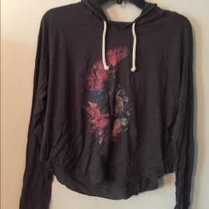 Cropped thin hoodie